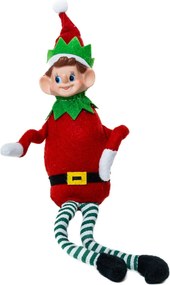 Elf manó textil figura hajlítható végtagokkal 35 cm Fehér gallér
