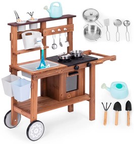 Fa kültéri gyerekkonyha kiegészítőkkel