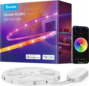 Govee Led Rgbic 5 m WiFi Alexa Led szalag, Google, Zene