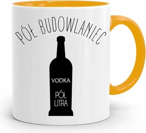 Sárga Építőipari Bögre Barkácsoló Ajándék fényképes nyomtatással