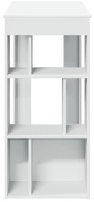 fehér szerelt fa tárolórekeszes bárasztal 102 x 50 x 103,5 cm