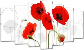 Vászonkép 140x80 Piros pipacs Virág
