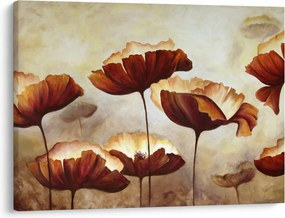 Piros virágok képe (70x50 cm)