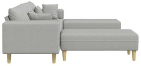 Szövet kanapé párnával 3 pcs Felhőszürke 208 cm szövet