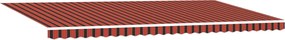 Behúzható napellenző narancssárga és barna 600 × 300 cm