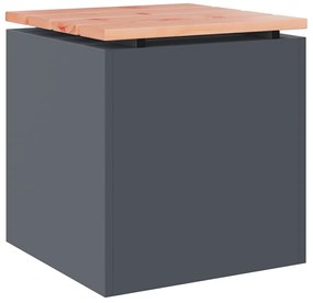 vidaXL Kerti pad Antracit 40 x 40 x 43 cm Acél