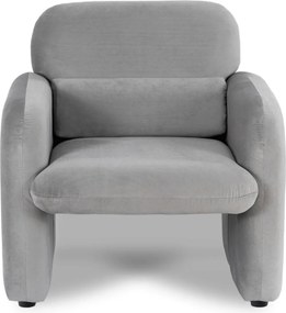 Fotel Wypoczynkowy TOGO Szary Welurowy