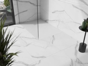 Mexen Stone+ téglalap alakú kompozit zuhanytálca 120 x 100 cm, fehér, fehér burkolat - 44101012-W