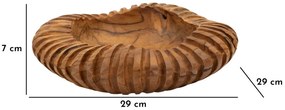 Tálca geris teak ø 29x7cm