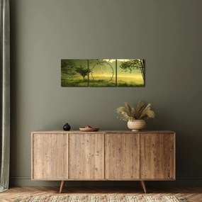Kép - Ébredő erdő (órával) (90x30 cm)