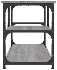 szürke sonoma színű szerelt fa és acél TV-szekrény 103x38x46,5