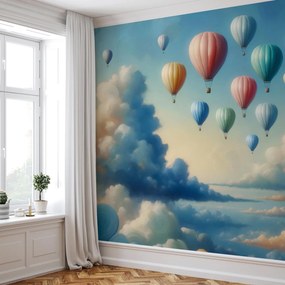 Fotótapéta - Léggömbök felhőkben (147x102 cm)