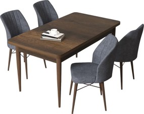 Arp étkezőgarnitúra, barokk-füstszürke, 110 cm
