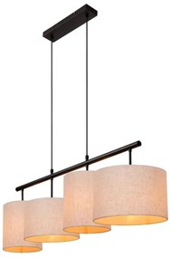 Lucide 45409/04/38 - Csillár zsinóron MAYA 4xE27/40W/230V krémes