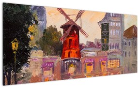 Kép - Moulin rouge, Párizs, Franciaország (120x50 cm)