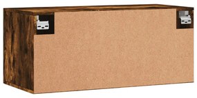 füstös tölgy színű szerelt fa faliszekrény 80 x 36,5 x 35 cm