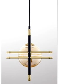 Jupiter 2027 - Csillár zsinóron FIORI 3xG9/10W/230V fekete/arany/bézs