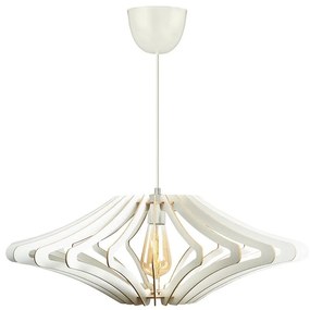 Csillár zsinóron 1xE27/60W/230V fehér átm. 59 cm