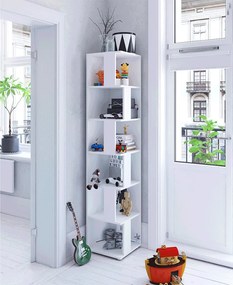 Sarok polc, fehér, KORIND