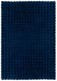 Sötétkék szintetikus szőrme szőnyeg 180x290 cm Waffle Faux Fur – Flair Rugs