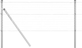 vidaXL Kerítésoszlop 52 pcs Szürke 3,2 x 3,2 x 80 cm
