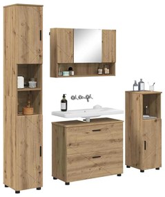 Fürdőszoba bútor szett 4 pcs kézműves tölgy 30 x 35 x 192 cm