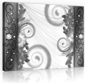 Vászonkép 60x40 Elegáns Kristály Virágok a Glamour Stílusú Nappaliba