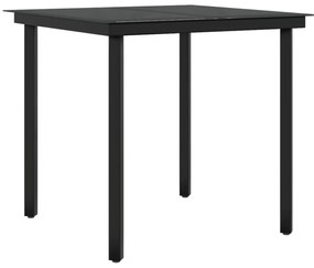 3 részes fekete kerti étkezőgarnitúra párnákkal