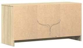 sonoma tölgy színű szerelt fa LED-es TV-szekrény 100x34x50 cm
