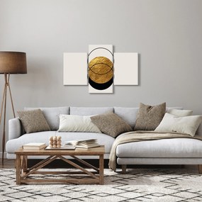 Kép - Absztrakció arany és fehér N⁰2 (90x60 cm)