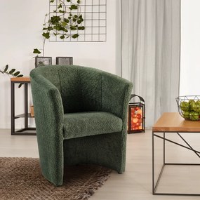 Klub fotel, zöld Coral anyag, CUBA