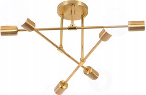 Falra szerelhető Led mennyezeti lámpa csillár arany fényes E27 Modern fém