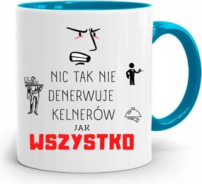 A Pincér Számára A Kék Bögre Mindent Idegesít A fényképes nyomtatással