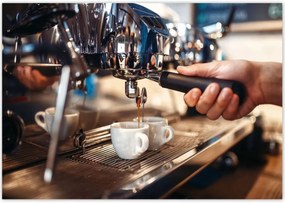 Poszterek 100x70 A barista kávét tölt