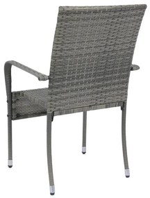 Juskys Yoro rattan székek 2 db - szürke