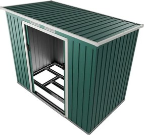 Kerti szerszámos fészer  267 x 181 cm sötétzöld