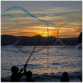 Poszterek 140x140 Nagy szappanbuborék