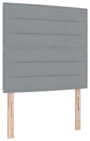 Box Spring Ágy Matraccal Világosszürke 120x200 cm Szövet