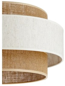 Zsinóros csillár BOHO 1xE27/60W/230V átm. 40 cm krémszínű/juta