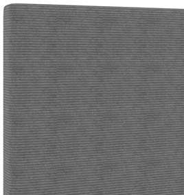 LED Főnöki Deszkás Fejtámla Egyszerű Dizájn Világosszürke 100 cm Corduroy Szövet