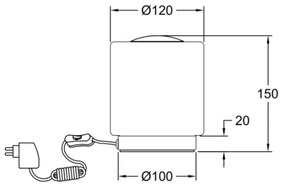 Fabas Luce 3257-30-138 - SIMI LED asztali lámpa, 8W, 230V, ezüst