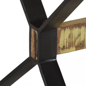 tömör újrahasznosított fa étkezőasztal 160 x 80 x 76 cm