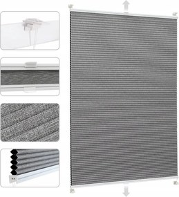 Sötétítő Hatású Antracit Pliszírozott Roló 40 X 120 CM