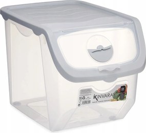 Zöldségtároló műanyag hűtőszekrényhez 12l átlátszó, fedéllel, szürke