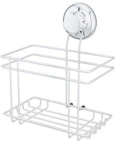 Ezüstszínű öntapadós fém fürdőszobai polc Bestlock Bath – Compactor