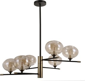 Italux modern függeszték mesta antik bronz borostyán fekete itxpnd-58856-6-mb-ab