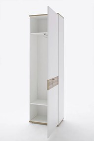 Nia gardrób szekrény wotan tölgy, fehér jobbos 58 x 205 cm