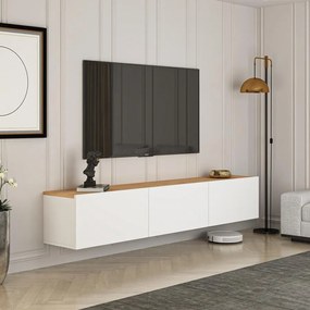 TV szekrény West - White, Atlantic Pine