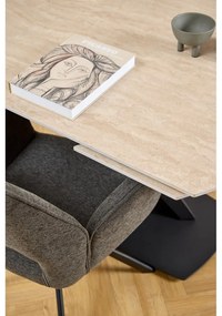 Sötétszürke karfás étkezőfotel Graham – Actona