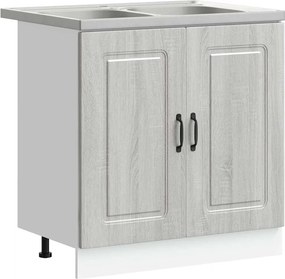 vidaXL Konyhaszekrény Kalmar Szürke Sonoma 80 x 46 x 81,5 cm Faanyag